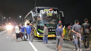 Solidaritas antar sesama 6 bus Haryanto, saling bantu ada yg trouble