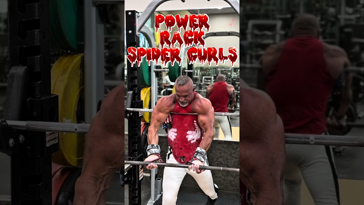 POWER RACK, SPIDER CURLS FOR BICEPS #motivation #workout #muscle #workouttips