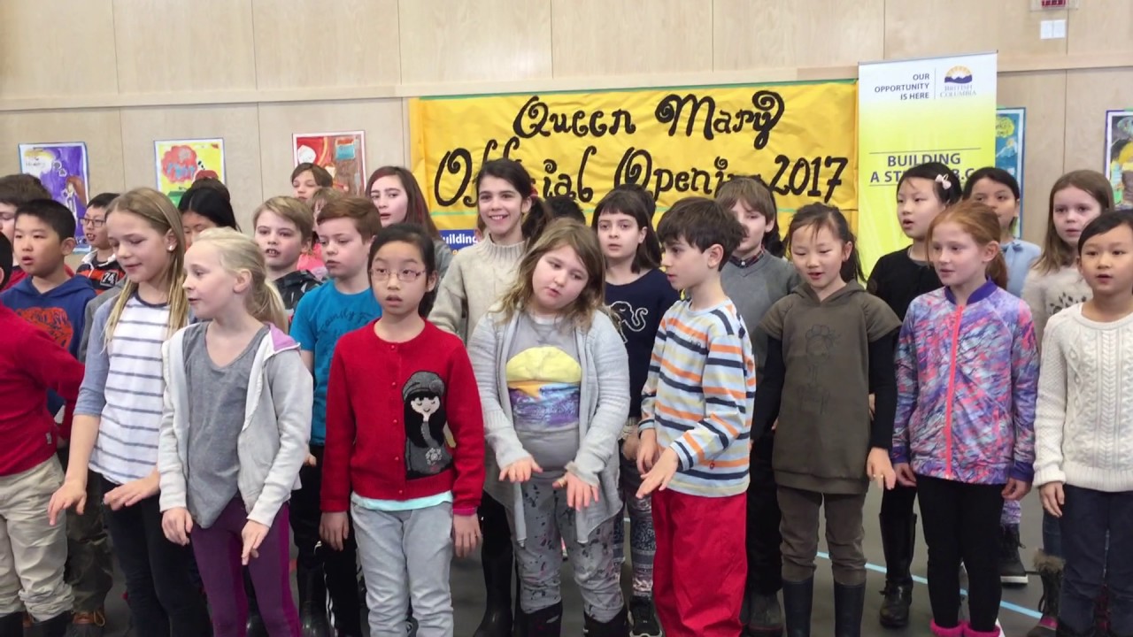 Queen Mary students sing to new school YouTube
