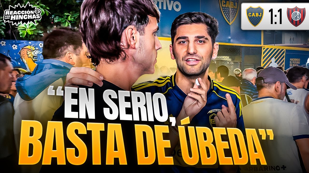 REACCIÓN CON LOS HINCHAS / BOCA 1-1 SAN LORENZO - YouTube