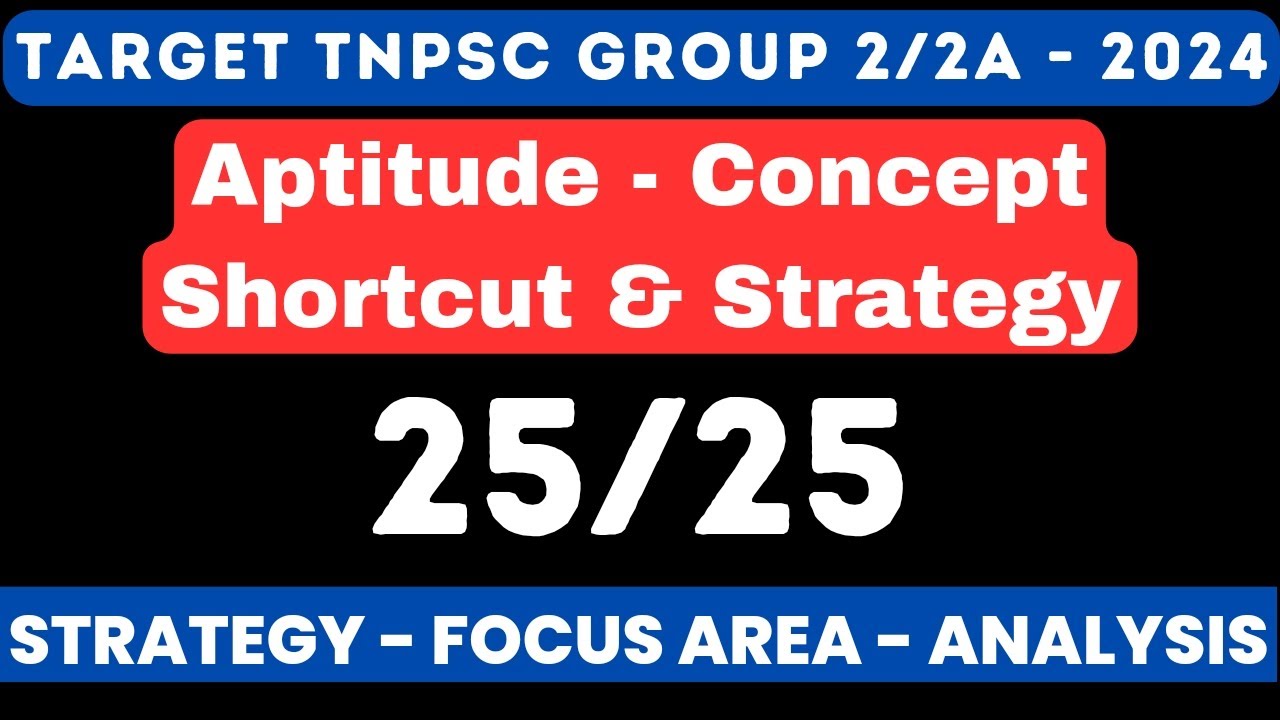 TNPSC Group 2 2A Concept & Strategy 2024 | Quick Learning 4 All ...