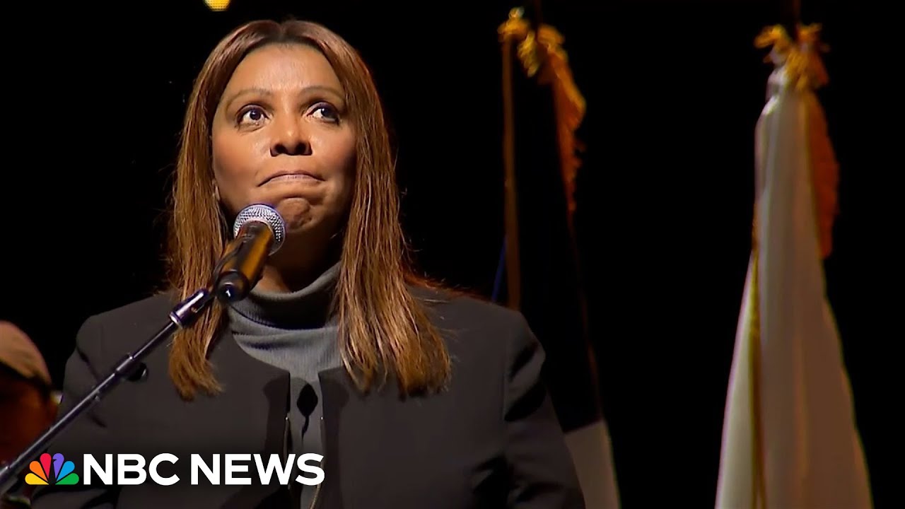 Letitia James speaks out at Mamdani campaign rally after indictment