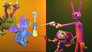 My Singing Monsters Gadzooks & Meebkin Meet Jax And Pomni Digital Circus Crossover