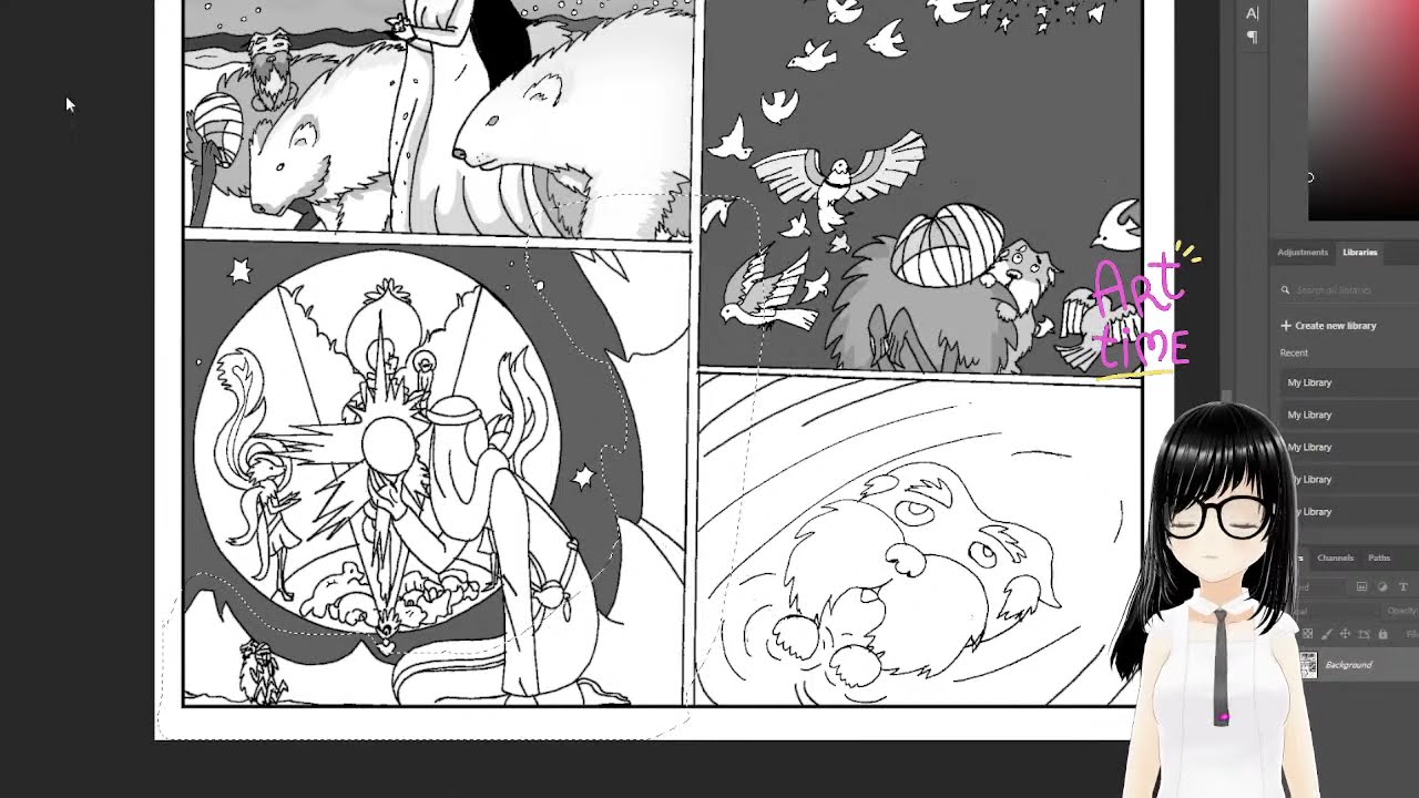 Art Time with Artsy Sister Drawing Comic books