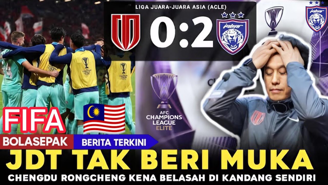 TERKEJUT! Jurulatih Chengdu Akhirnya Bongkar Punca Sebenar Mereka ‘KENA SAKAU’ Dengan JDT!