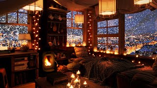 Welcome to a cozy and warm hideout with a beautiful winter night view by dreamy sound 9,482 views 3 months ago 6 hours, 7 minutes