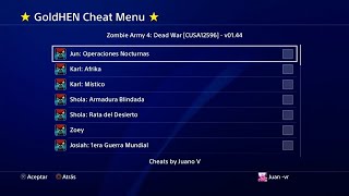 Zombie Army 4 CUSA12596 1.44  | cheats json screenshot 1