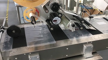 Automatic PE  transparent pouch bag pagination sticker labeling machine