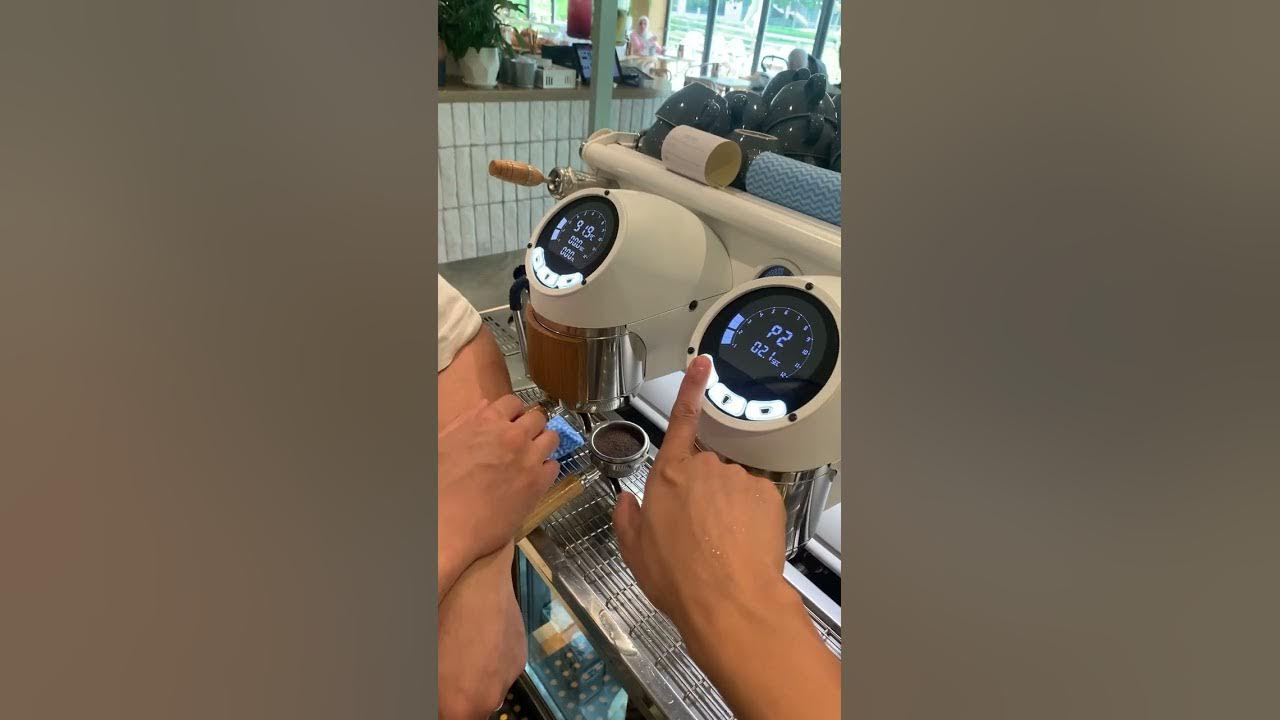 My friend showing how to program this beautiful Sanremo coffee machine