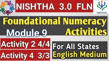 nishtha 3.0 module 9 foundational numeracy activities answers