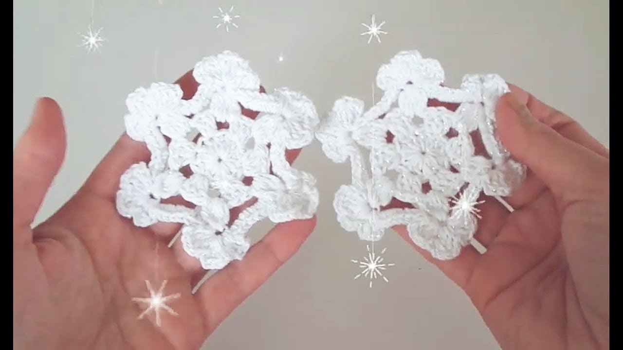 Flocon de neige au crochet - YouTube