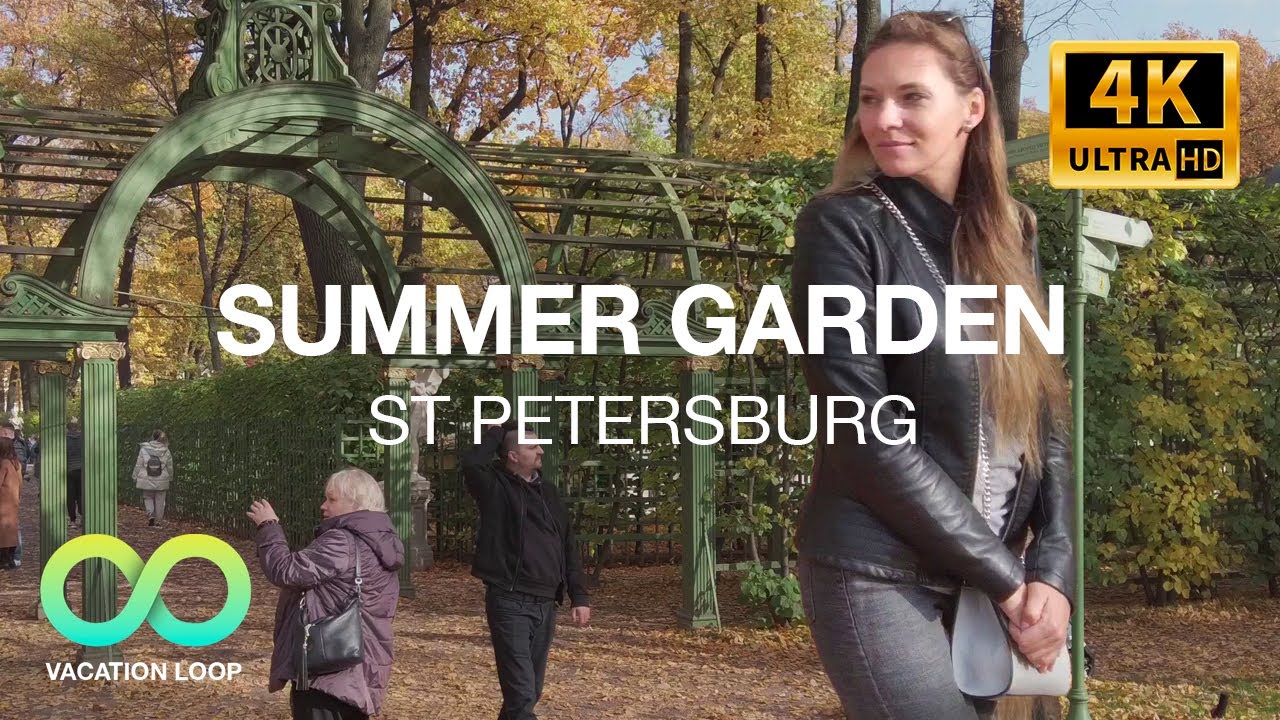 Fantastic Tour of the Magnificent Summer Garden, St. Petersburg (Fall 50°F/10°C 🌤) [4k]