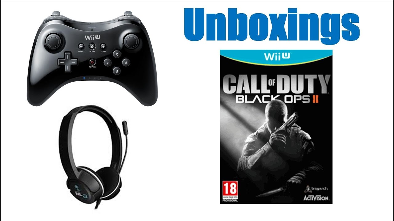 COD Black Ops 2 Wii U Unboxing + Turtle Beach Wii U Headset Unboxing + Wii U Pro Controller