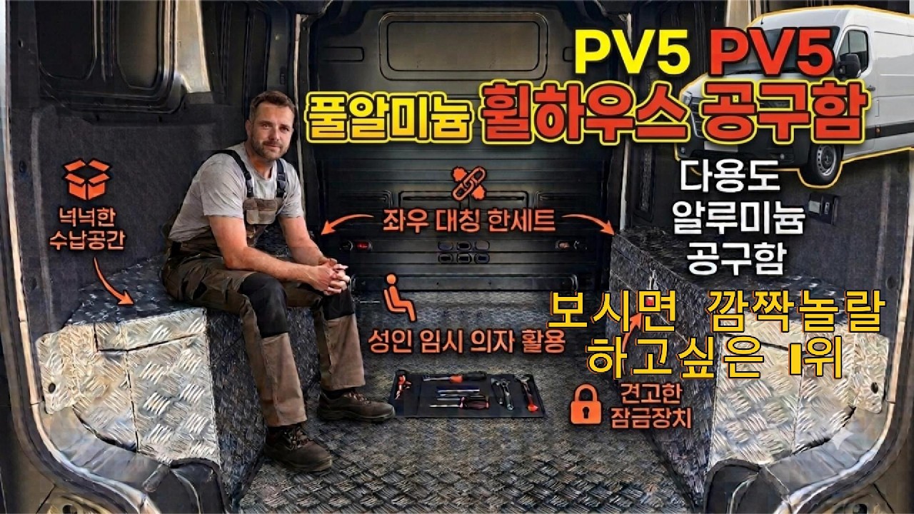 #pv5카고 #PV5공구함#pv5차박  #PV5튜 #폴딩커버 #무쏘EV  #MUSSO #슬라이딩커버 #타스만