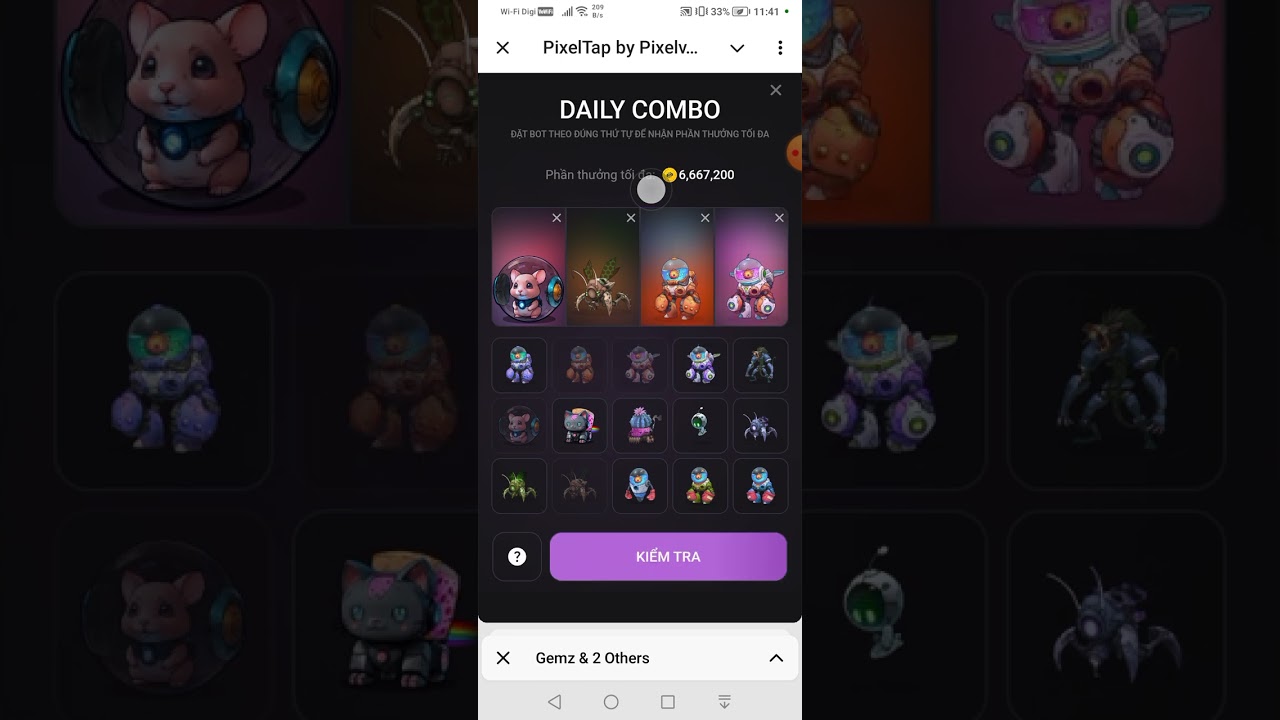Pixel tap by pixelverse daily combo 12 July 2024 100% combo daisy 