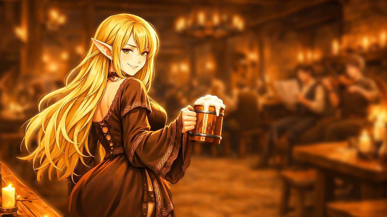 Midnight Medieval Tavern | D&D Fantasy Tavern Music & Ambience Like Skyrim & Witcher 3 For Relaxing