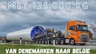 OVERSIZE TRANSPORT!#3 Met 125ton (275.000lbs) van Denemarken naar Belgie! (English Subtitles)