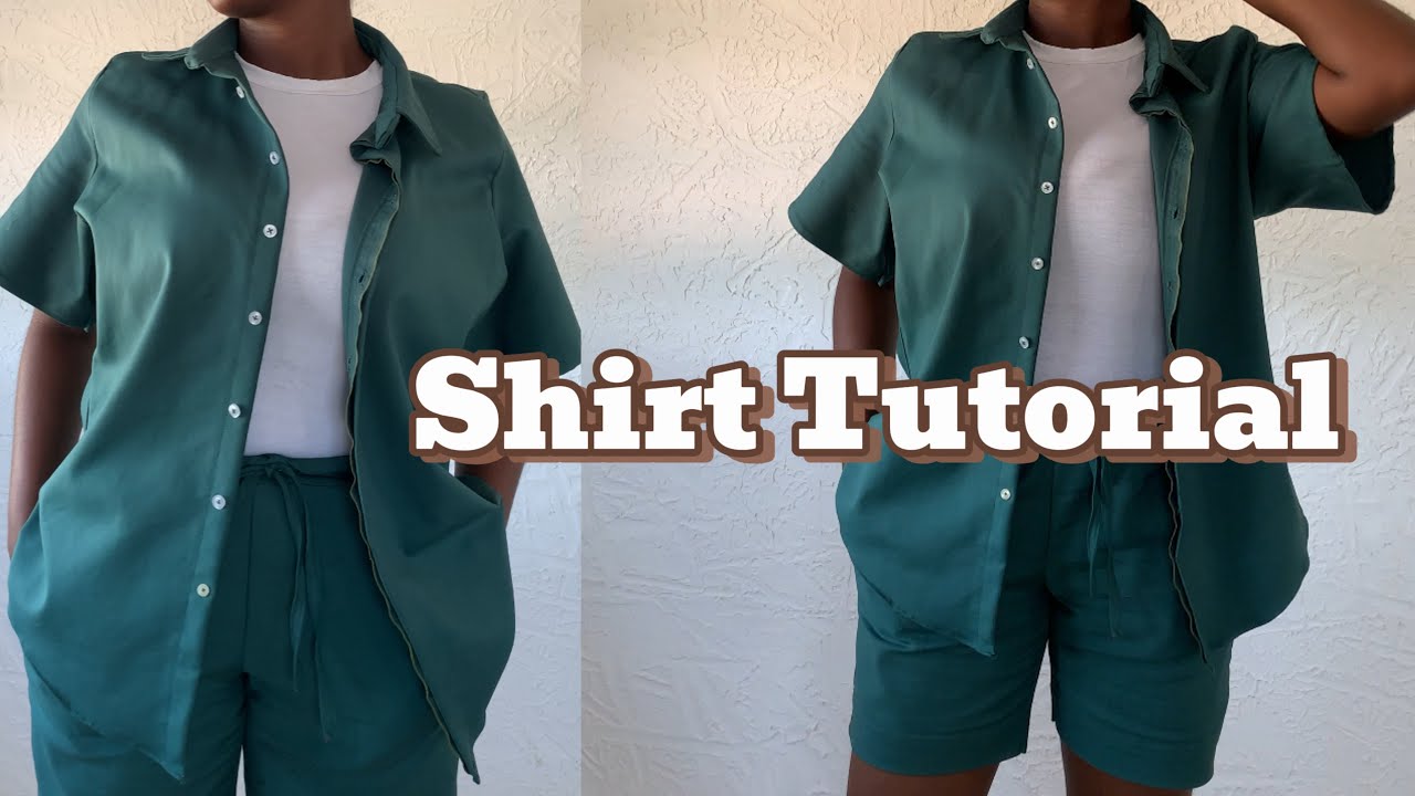 How to cut and sew a shirt with the hidden botton cover and a