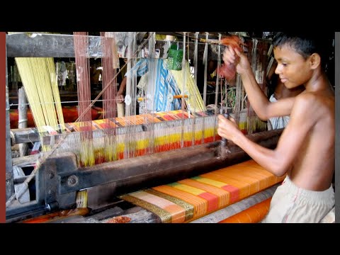 Inside a Hand Loom Weaving Factory