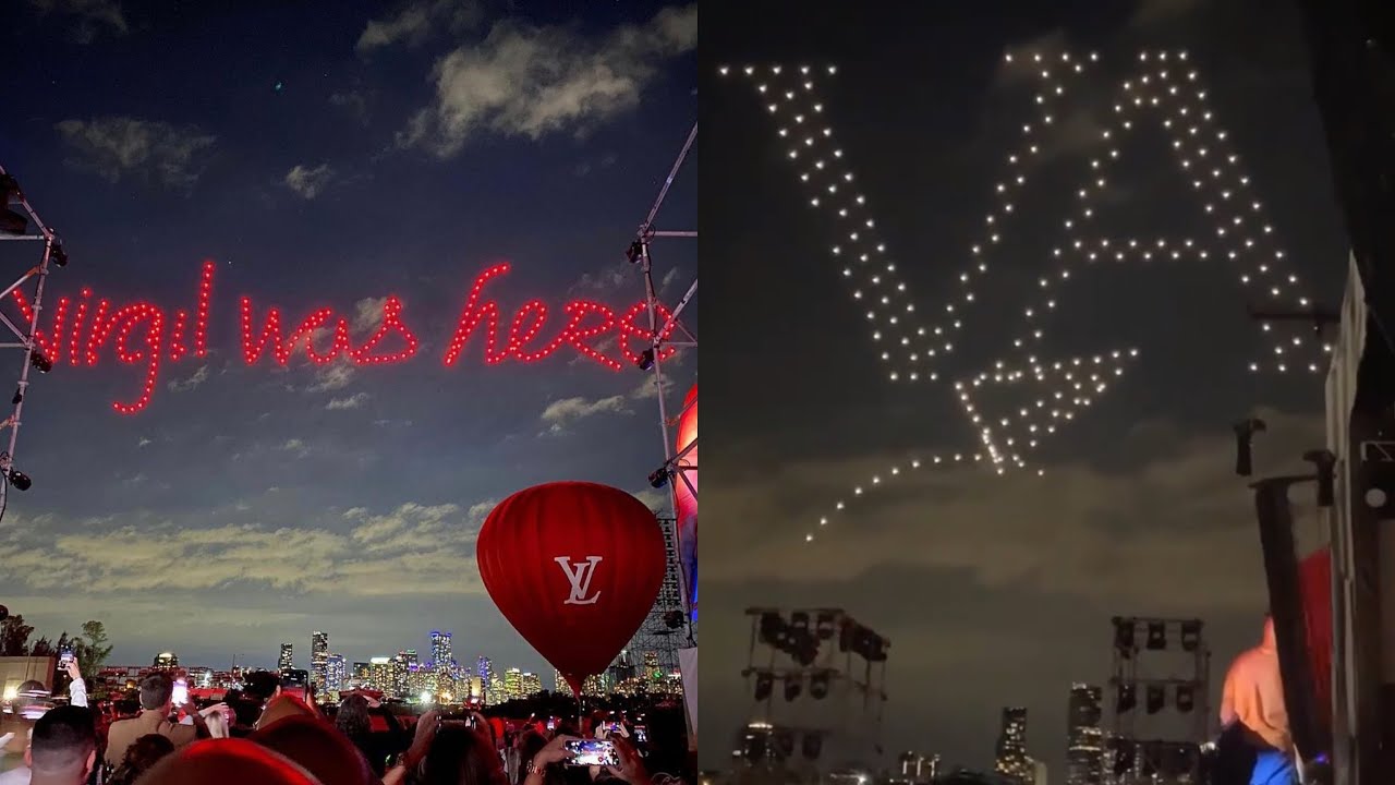 Drone Tribute at Virgil Abloh's Last Louis Vuitton Show 