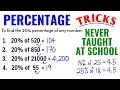Watch this percentage tricks  never taught at school