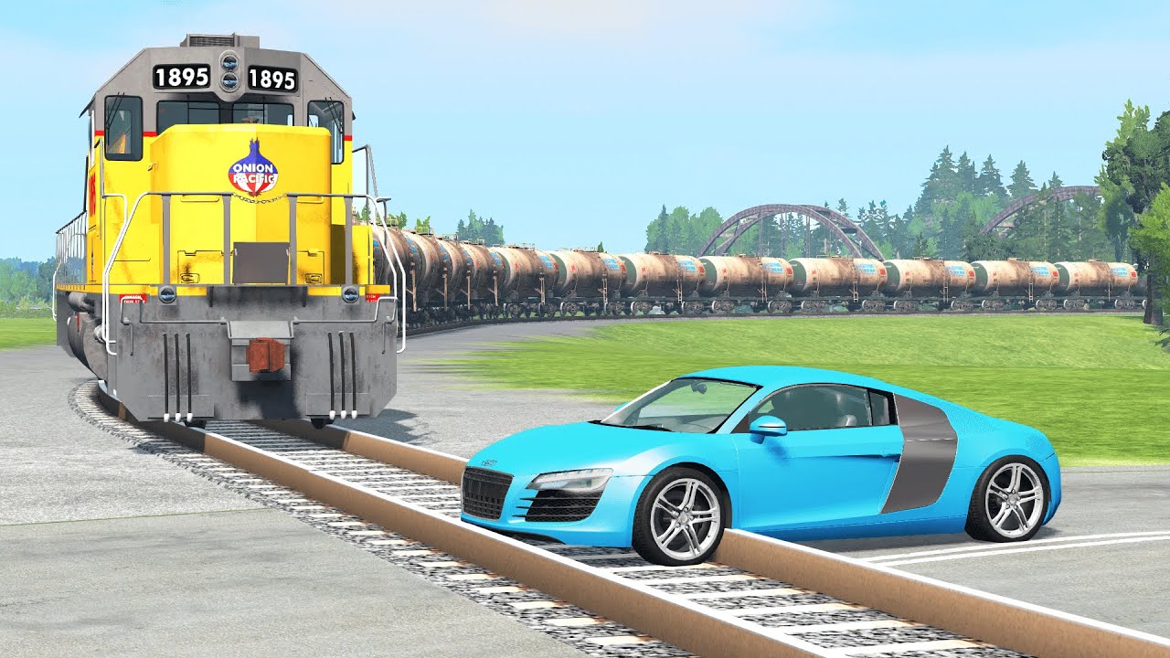 Cars vs Rails #4 – BeamNG.Drive