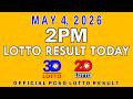 2pm Lotto Result Today May 4 2026 Swertres 3D Lotto Ez2 2D Lotto PCSO