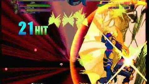 MvC2 Online (360): Charlie/Psylocke/Jin 95% combo (3 meters)
