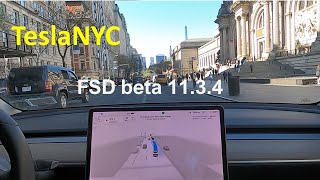 Tesla FSD beta 11.3.4 in NYC! UWS of NYC to the East Village and back.