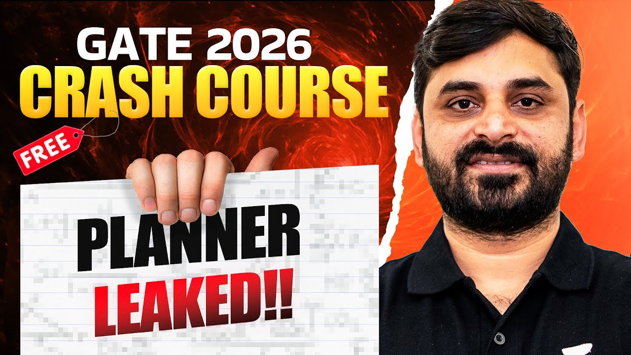 GATE 2026 | Crash Course Plan Exposed 😱🔥 | Full Roadmap to Crack GATE ...