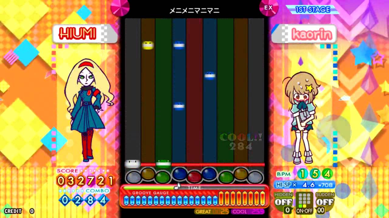pop'n music] メニメニマニマニ EX mirror - YouTube