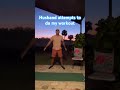 husband attempts to do my workout