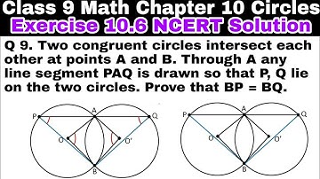 Class 9 Ex 10.6 Q 9 | Chapter 10 | Circles | NCERT Solution | CBSE | Mathematics | Exercise 10.6