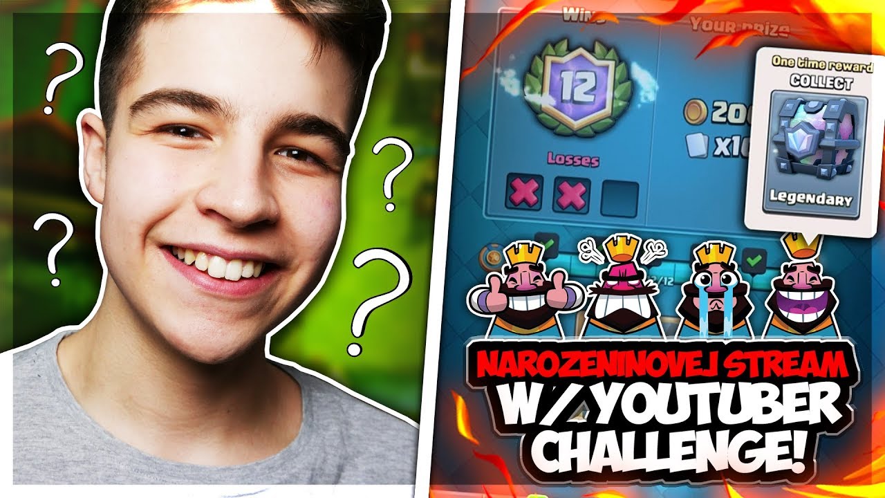 NAROZENINOVÝ STREAM! 🎂 & YOUTUBER CHALLENGE! 🤔 | Clash Royale CZ/SK | Ogy