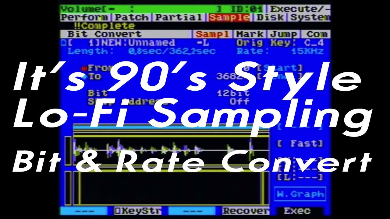 Assista a 90's Lo-Fi Sampling style Lo-Fi Making Roland S-760 bit-rate convert no YouTube Assista a 90's Lo-Fi Sampling style Lo-Fi Making Roland S-760 bit-rate convert no YouTube