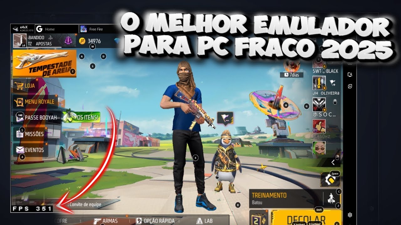 MELHOR EMULADOR PARA PC FRACO 2025 PARA RODAR FREE FIRE LEVE SEM BUGS ...