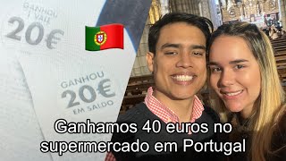 GANHAMOS 40 EUROS NO SUPERMERCADO EM PORTUGAL - Vlog