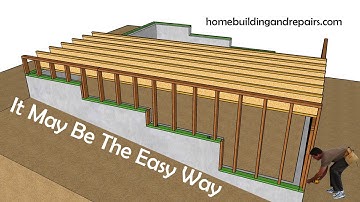 Learn How To Calculate And Build Framed Wall Above Step Down Type Hillside Concrete Foundation