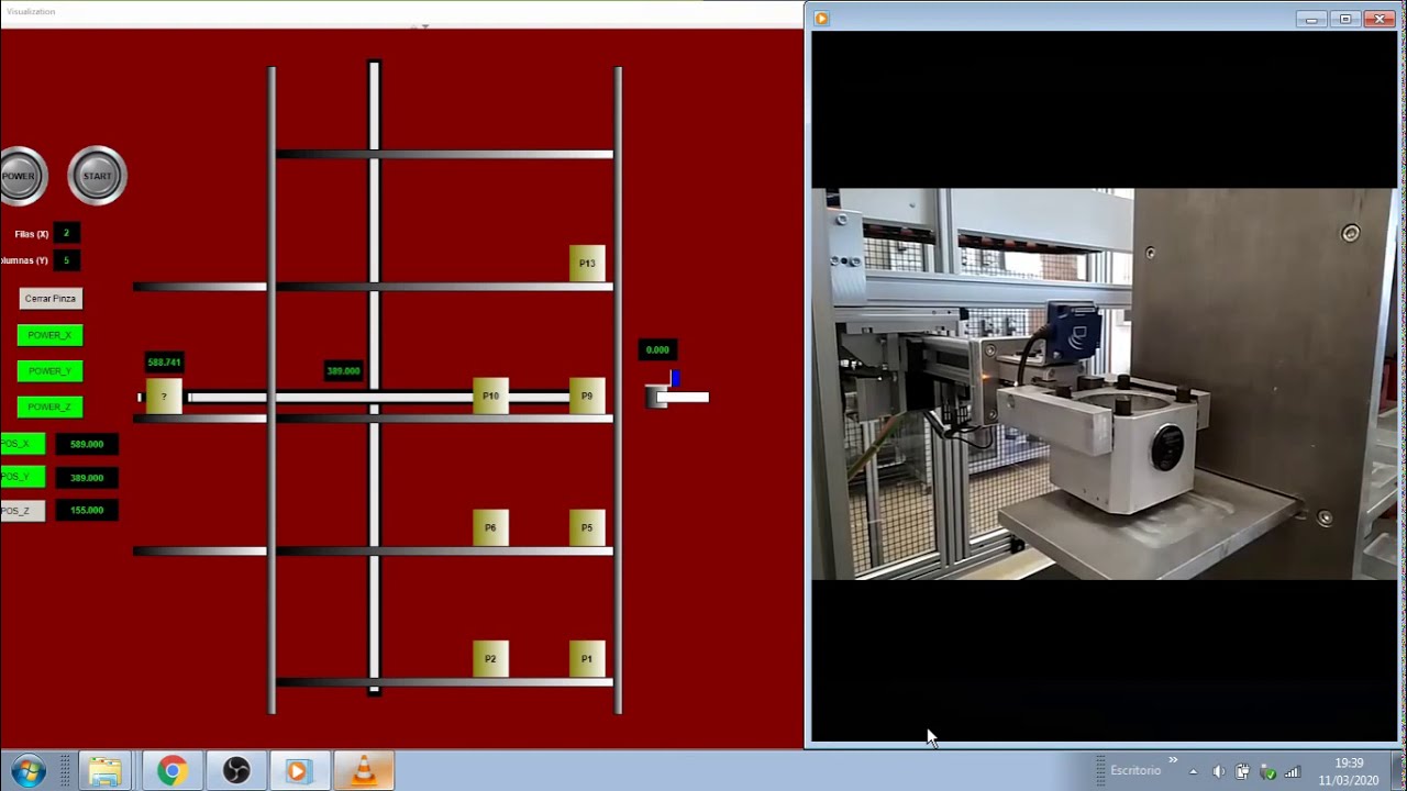 Motion Control almacén 3 ejes REAL (vídeo 2) Modicon LMC058