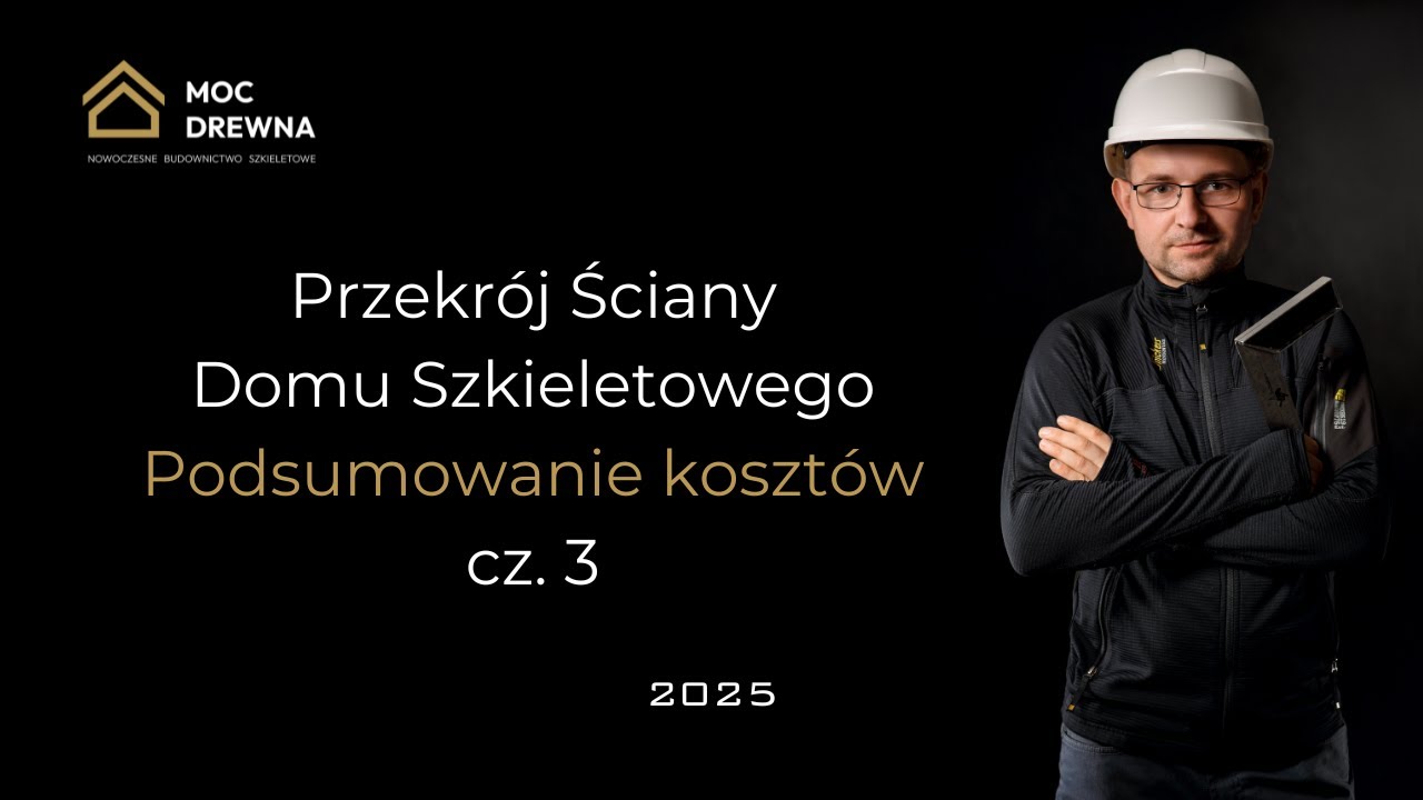 Przekrój ścian w domu szkieletowym — podsumowanie kosztów
