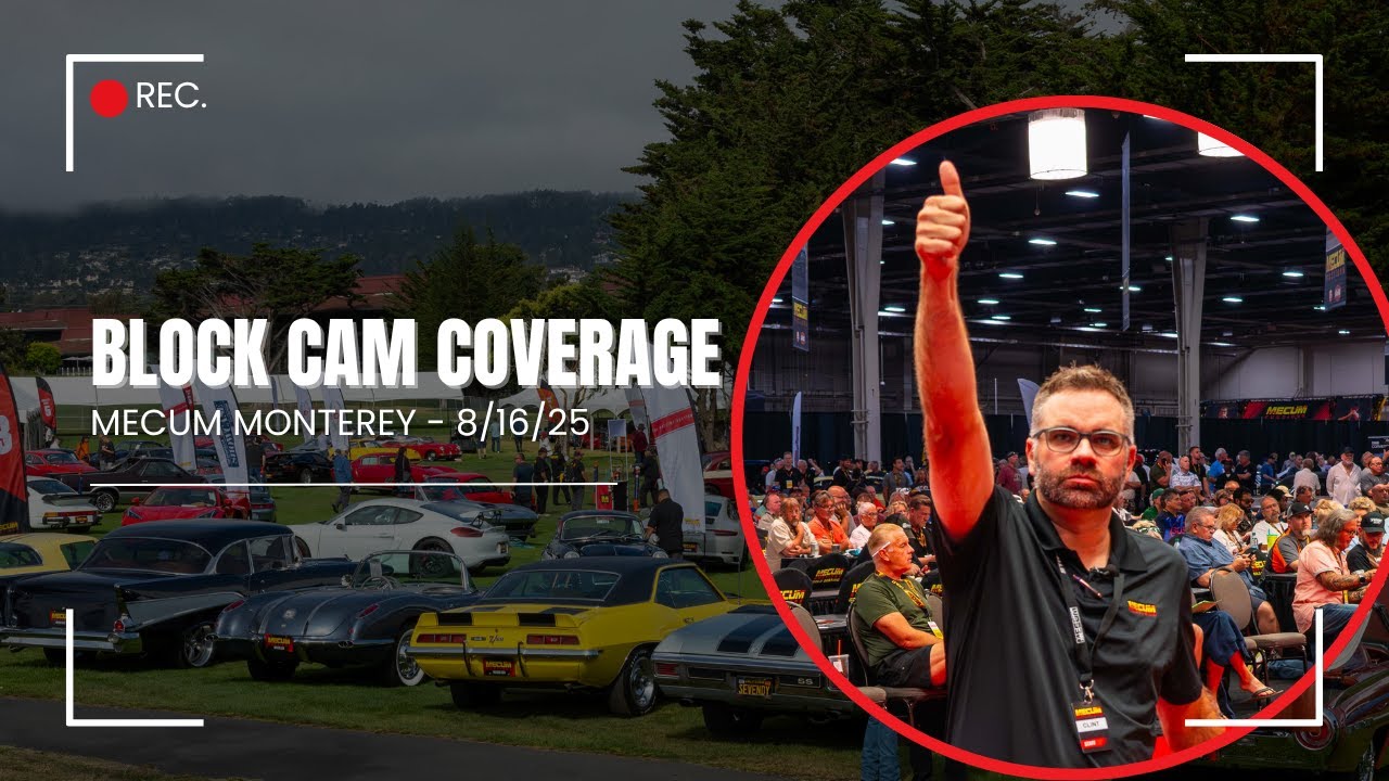 Mecum Monterey Live Block Cam: Saturday, Aug 16, 2025