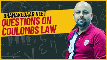 Two pith balls carrying equal charges are suspended from a common point by strings of equal length