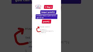 C Day 4 | Output (printf ()) function | #programming #coding #shorts