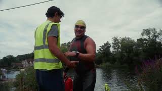 Barry Davids swims marathon for IPF with one working arm