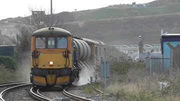 GB Railfreight 73212 + 73109 At Newhaven Town Working 3W90 RHTT - 27/11/16