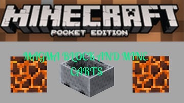 MCPE magma blocks and mine carts Minecraft pocket edition