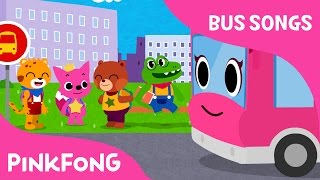 The Wheels On The Pink School Bus Bus Songs Car Songs Pinkfong Songs For Children