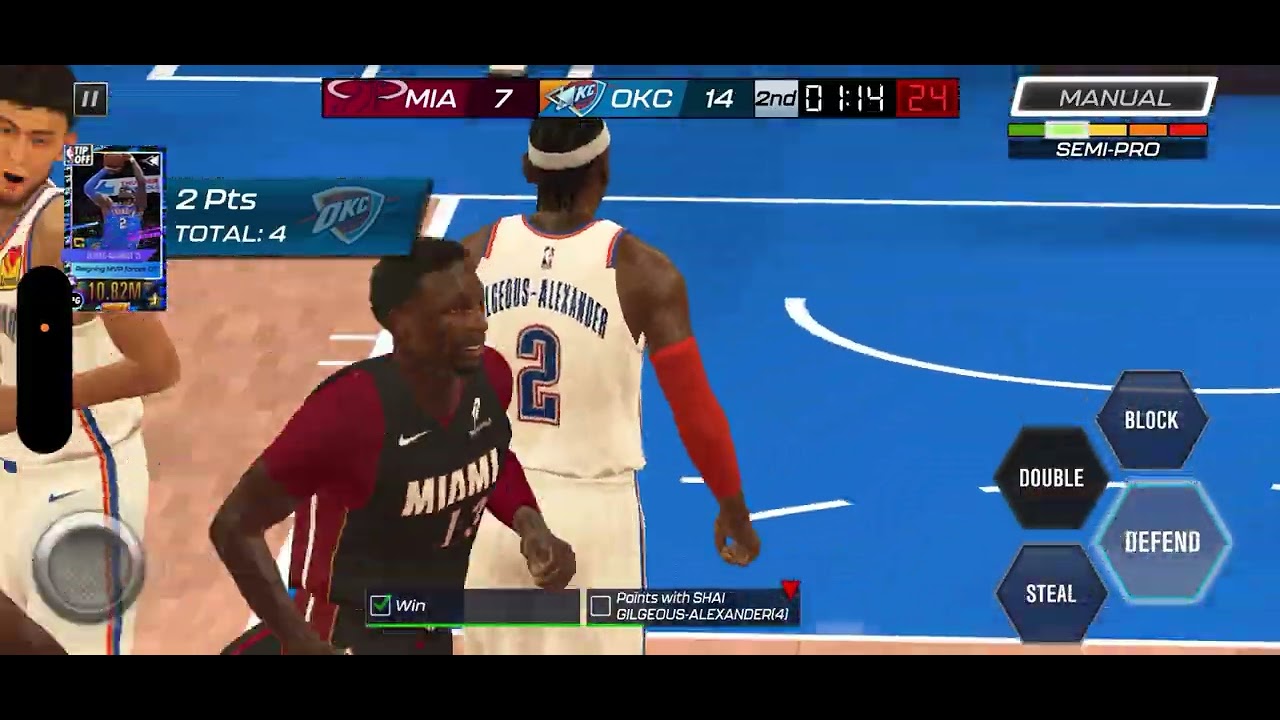 Heat vs thunder in nba 2k mobile on Monday January 12 of 2026 