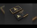 Gold Metallic Business Card Design | Gold Foil Business Card | Adobe Illustrator & Adobe Photoshop