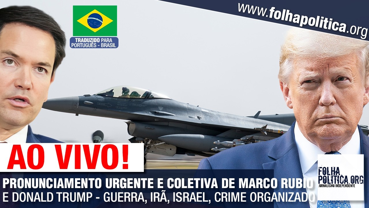AO VIVO: PRONUNCIAMENTO URGENTE E COLETIVA DE MARCO RUBIO E DONALD TRUMP - GUERRA, IRÃ, ISRAEL, CR..